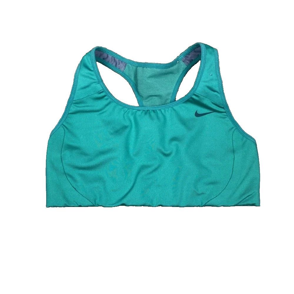 Nike Dri Fit Womens Size Small Athletic Racerback Teal Green Sports Bra